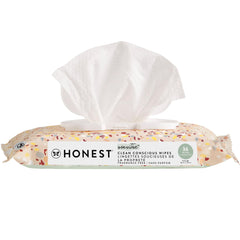 The Honest Company Clean Conscious Unscented Wipes | Over 99% Water, Compostable, Plant-Based, Baby Wipes | Hypoallergenic for Sensitive Skin, EWG Verified | Terrazzo, 36 Count