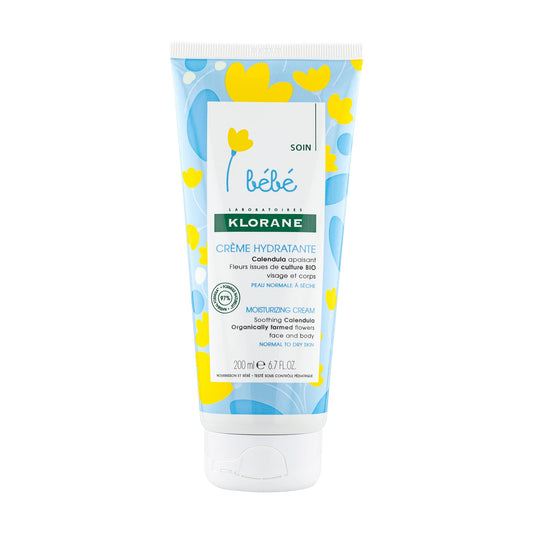 Klorane - Baby Moisturizing Cream with Soothing Calendula - Baby Face & Body - Normal to Dry Skin - Babies From Birth - 200ml