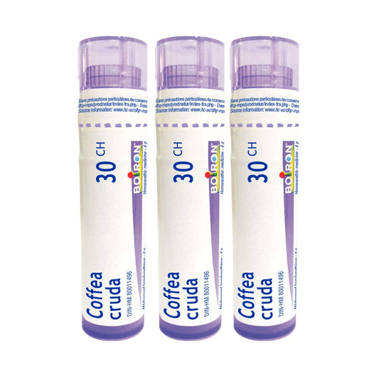Boiron Coffea Cruda 30Ch.Homeopathic medicine 3 tubes (4g each tube)