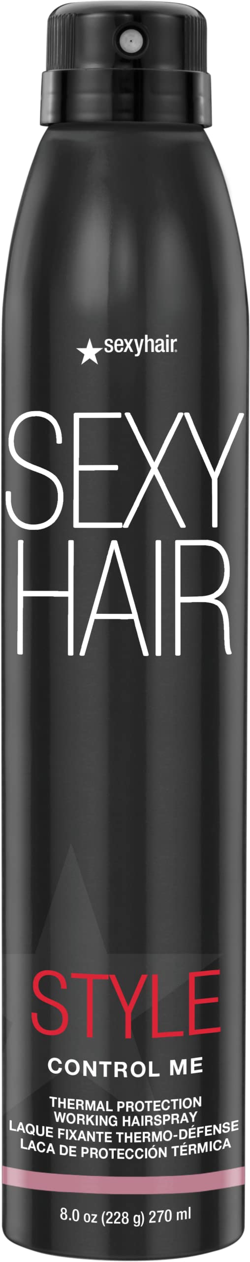 SexyHair Style Control Me Thermal Protection Working Hairspray, 8 oz | Up to 72 Hour Hold | Heat Protection | All Hair Types