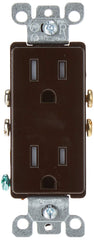 Leviton Decora 15 Amp Tamper-Resistant Duplex Wall Receptacle, T5325-000, Brown