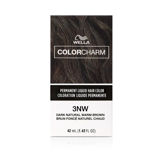 COLORCHARM Permanent Liquid Hair Color for Gray Coverage | 3NW Dark Natural Warm Brown | 1.42 Fl Oz | 42 ml - Packaging May Vary
