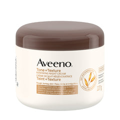 Aveeno Tone and Texture Renewing Overnight Cream, Body Lotion, Keratosis Pilaris Cream, Oat, Vitamin B3, PHA, Exfoliator, 227-mL