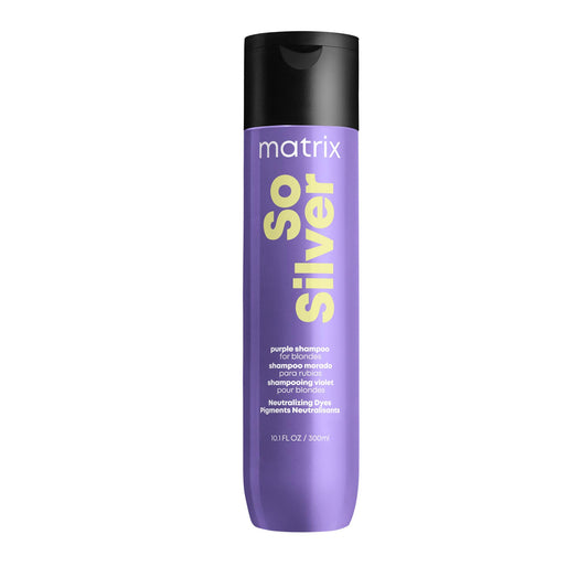 Matrix So Silver Purple Shampoo, Neutralizes Yellow Tones, For Blonde, Grey, and Platinum Hair, Color Depositing and Clarifying Shampoo For Color Treated Hair, Vegan