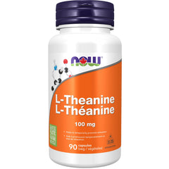 NOW Supplements, L-Theanine 100 mg with Decaf Green Tea, Stress Management, 90 Veg Capsules
