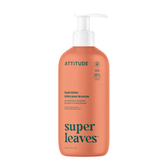 ATTITUDE Body Lotion, Made in Canada, EWG Verified Moisturizer, Vegan Skin Care Products, Non-Greasy, Hydrating for Dry Skin, Cruelty Free, Melon & Peach Blossom Scent, 473 mL