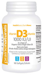 Prairie Naturals Vitamin D3 Cholecalciferol 1,000 IU in Organic Extra-Virgin Olive Oil Softgel - 180 Count