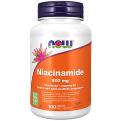 NOW Supplements, Niacinamide (Vitamin B-3) 500 mg, Energy Production*, 100 Veg Capsules