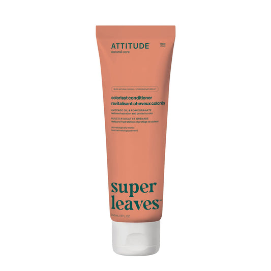 ATTITUDE Colorlast Hair Conditioner, Made in Canada, For Color Treated Hair, Protects Color, Naturally Derived Ingredients, Vegan Detangler, Dermatologically Tested, Avocado Oil and Pomegranate, 240 mL