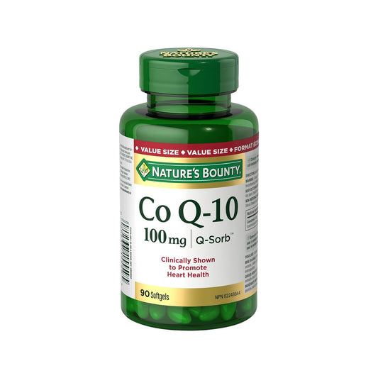 NATURE'S BOUNTY Value Size Co Q-10, 100 mg, Coenzyme Q-10, Clinically Shown To Promote Heart Health, Antioxidant, 90 Softgels, 38.7 g
