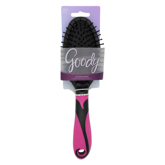 Goody Oval Hair Brush, For All Hair Types - Ion Infused Bristles for Frizz-Free and Glossy Styling - Pain-Free Hair Accessories for Women, Men, Boys, and Girls