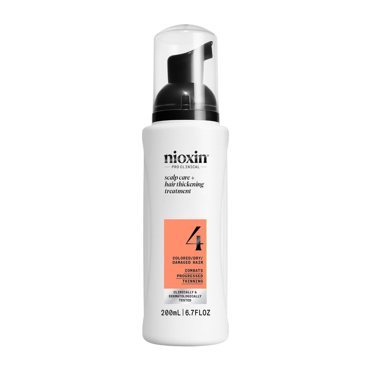 Nioxin System 4 Scalp + Hair Thickening Treatment- Serum for Damaged Hair with Progressed Thinning, 6.8 oz (Packaging May Vary)