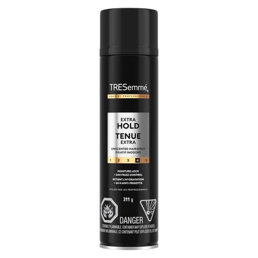 TRESemmé Unscented Extra Hold Hairspray with Pro Lock Tech™ for protection from humidity, frizz, and flyaways hair styling aerosol 311 g