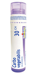 Boiron Carbo vegetabilis 30ch,Homeopathic medicine. Each tube contains 4 g (approximately 80 pellets)