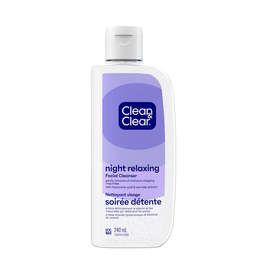 Clean & Clear night relaxing deep cleaning face wash, oil-free, 240 ml