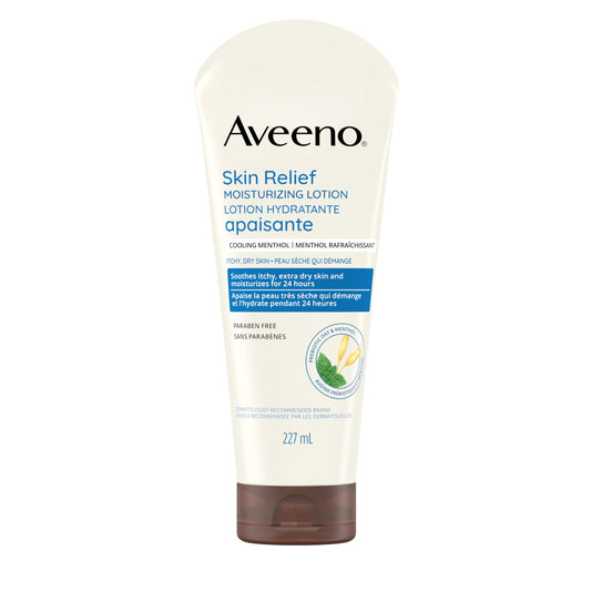 Aveeno Skin Relief Moisturizing Lotion, Colloidal Oatmeal, Cooling Menthol, Dry Skin, 227-mL