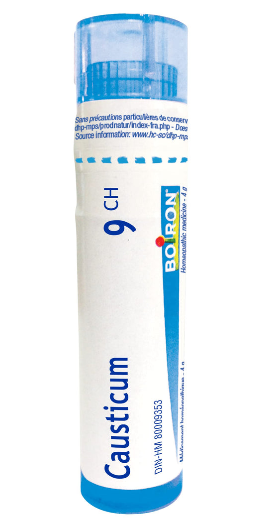Boiron Causticum 9ch,Homeopathic medicine. Each tube contains 4 g (approximately 80 pellets)