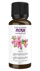 NOW Essential Oils, Geranium Oil, Soothing Aromatherapy Scent, Steam Distilled, 100% Pure, Vegan, Child Resistant Cap, 30ml