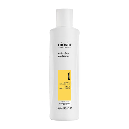 Nioxin System 1 Scalp + Hair Thickening Conditioner | For Natural Hair with Light Thinning | Strengthen Against Breakage with Niacinamide & Biotin | 10.1 Fl Oz