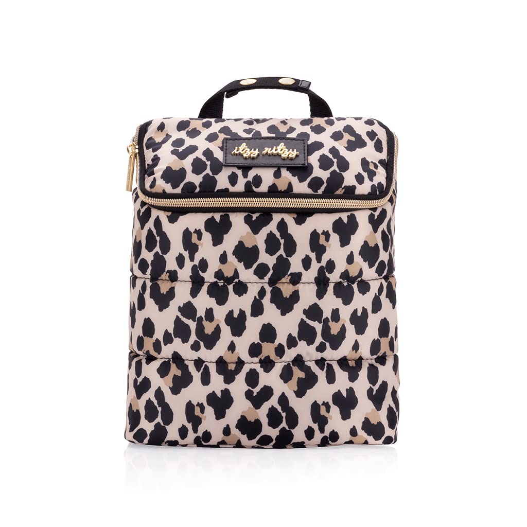 ITZY RITZY Insulated Bottle Bag – Keeps Bottles Warm or Cool - Holds 3 Bottles and Features Interior Pocket for Ice Pack (Not Included), Leopard