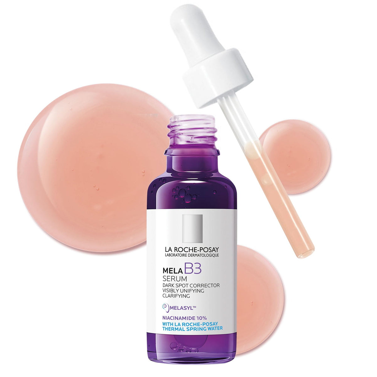 La Roche-Posay Mela B3 Serum, Dark Spot Corrector With Anti-Aging Melasyl + 10% Niacinamide, Discoloration Correcting Face Serum for Sun Spots, Age Spots & Post-Acne Marks, Lightweight Texture