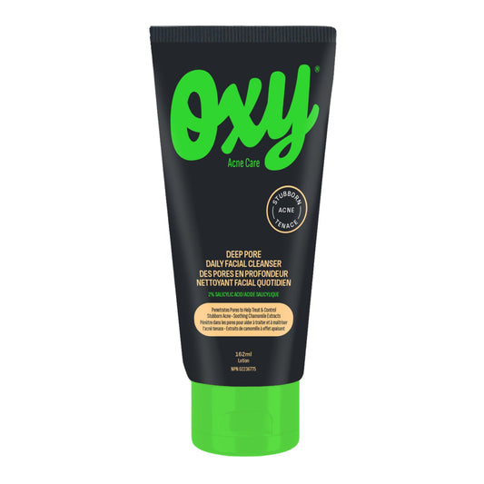 Oxy Deep Pore Daily Facial Cleanser - Salicylic Acid (2.0%) – Stubborn Acne Control - Helps Treat, and Prevent Breakouts – Paraben Free - Dermatologist Tested