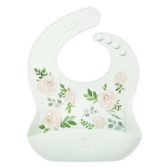 Glitter & Spice Silicone Food Bib - Vintage Floral