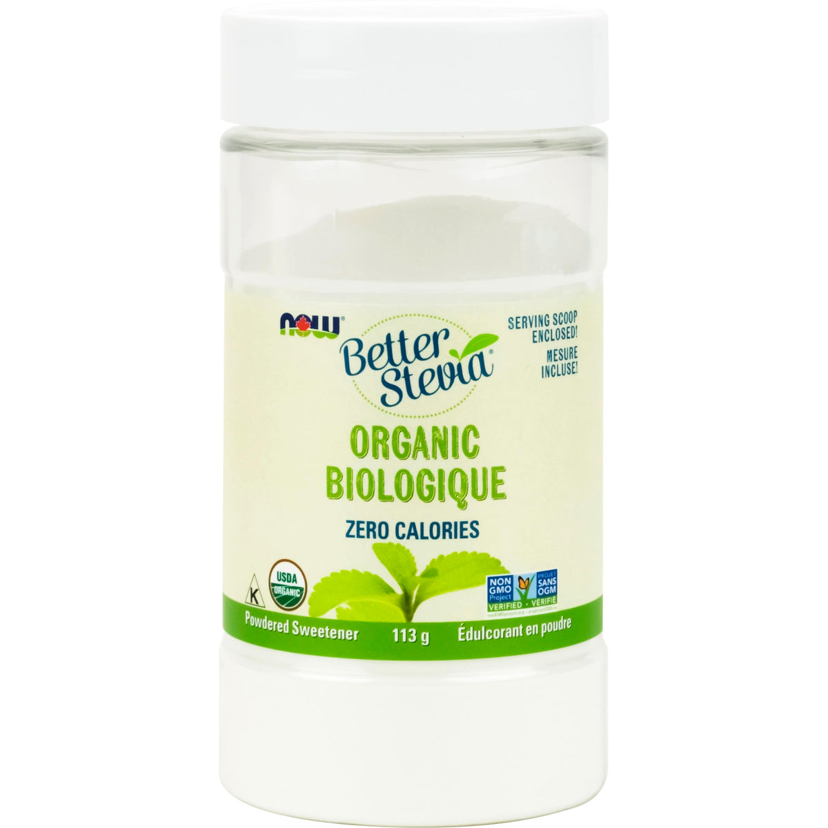 NOW BetterStevia, Organic Zero-Calorie Extract Powder, Keto Friendly, Suitable for Diabetics, No Erythritol, 113g