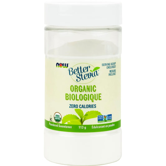 NOW BetterStevia, Organic Zero-Calorie Extract Powder, Keto Friendly, Suitable for Diabetics, No Erythritol, 113g
