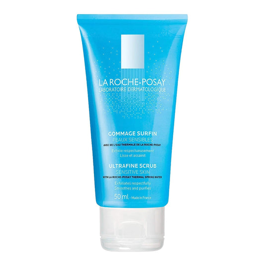 La Roche-Posay Exfoliating Facial Scrub, Physiologique Ultra-Fine Scrub for Dry Sensitive Skin Gentle Exfoliation with Glycerin and Thermal Water, Ph Balancing, Paraben Free, Alcohol Free, Soap Free 50 mL