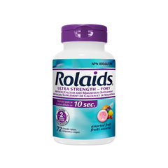 Rolaids Ultra Strength Antacid, Fruit Flavoured, Fast Heartburn Relief, 72 Count
