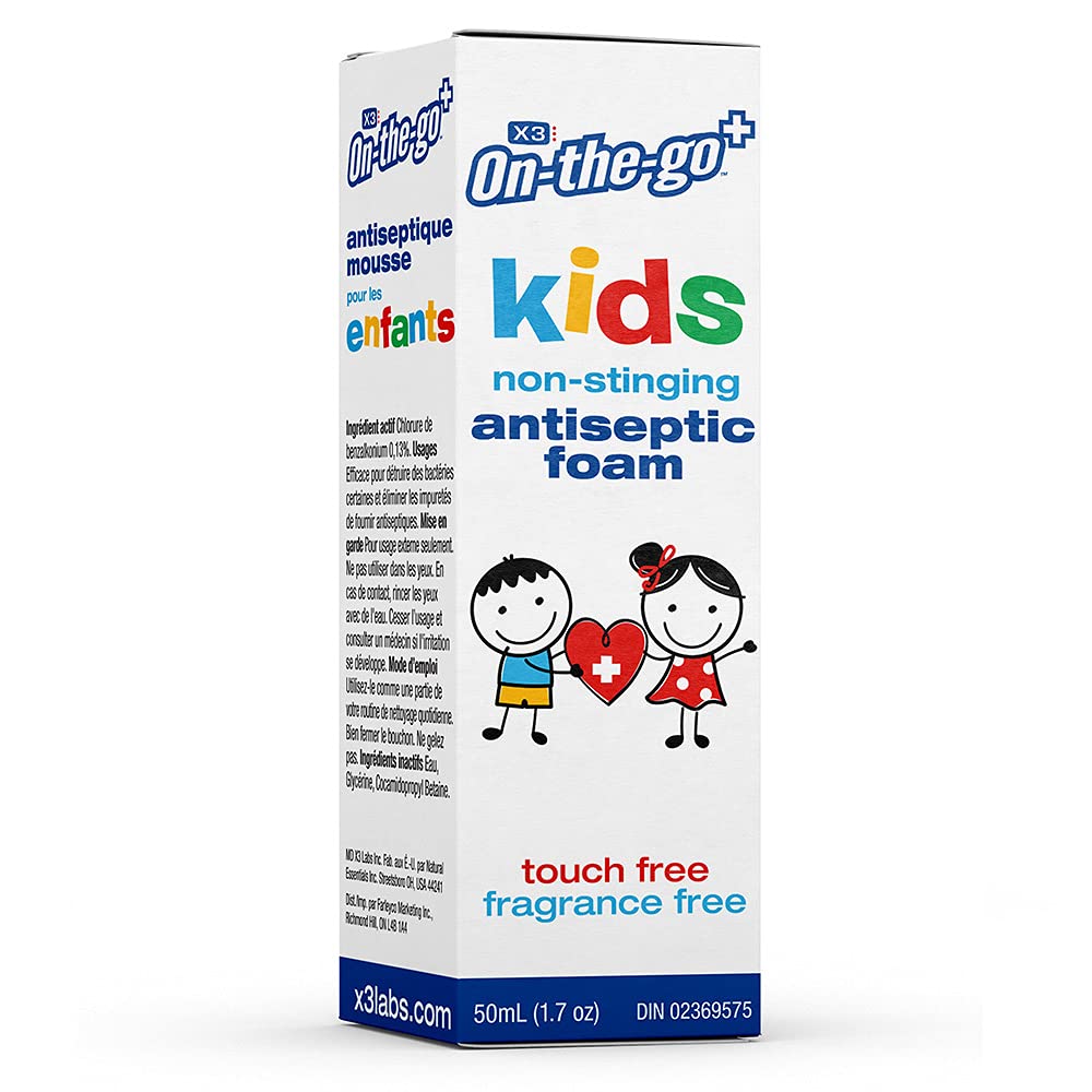 X3 OTG Non-Stinging Antiseptic Foam Kids, 50.0 ml (Pack of 1)