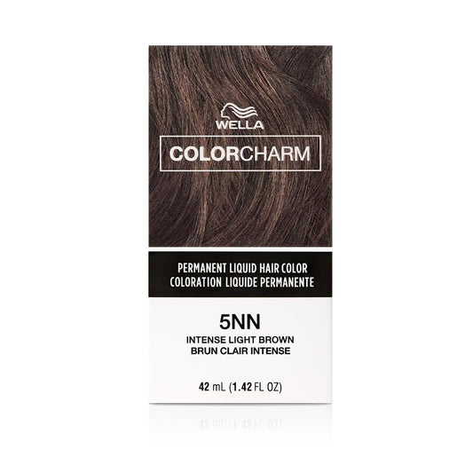 WELLA Color Charm Permanent Liquid Hair Color for Gray Coverage, 5NN Intense Light Brown, 1.42 Fl Oz