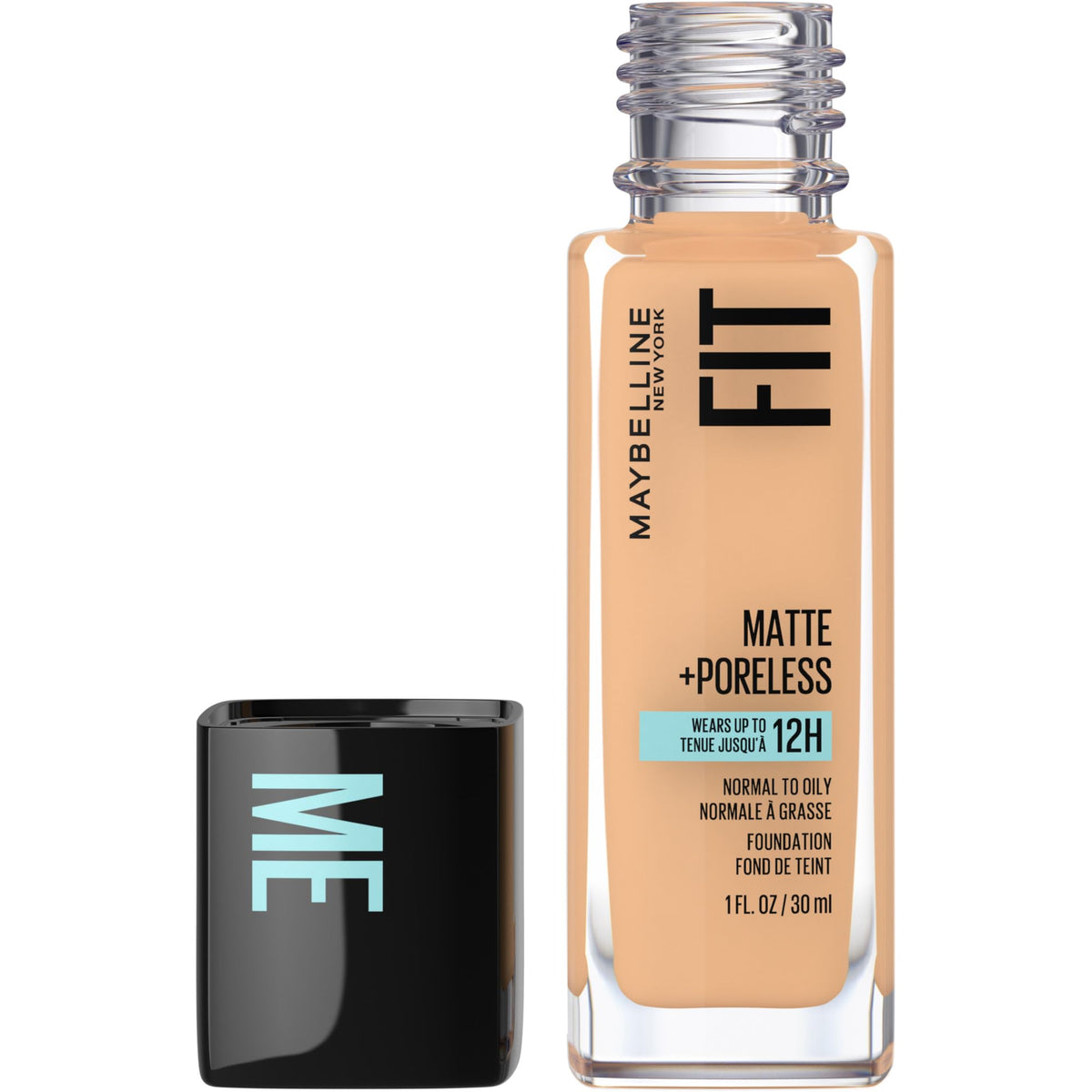 Maybelline New York Fit Me Matte + Poreless Foundation Makeup, Ultra-Lightweight Formula Controls Shine, for Normal to Oily Skin, Natural Buff, 230, 30 ml