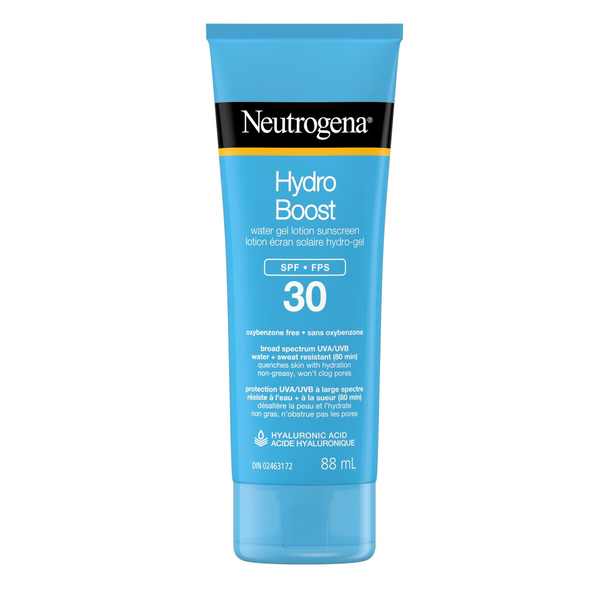 Neutrogena Hydro Boost Water Gel Lotion Sunscreen SPF 30 with Hyaluronic Acid, Non-Comedogenic, Water Resistant, 88 ml
