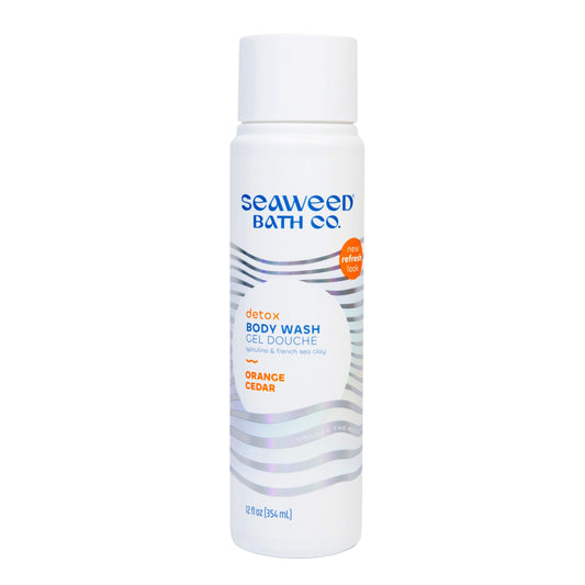 The Seaweed Bath Co. Purifying Detox Body Wash, Refresh Scent (Orange, Eucalyptus & Cedar),12 fl. oz.