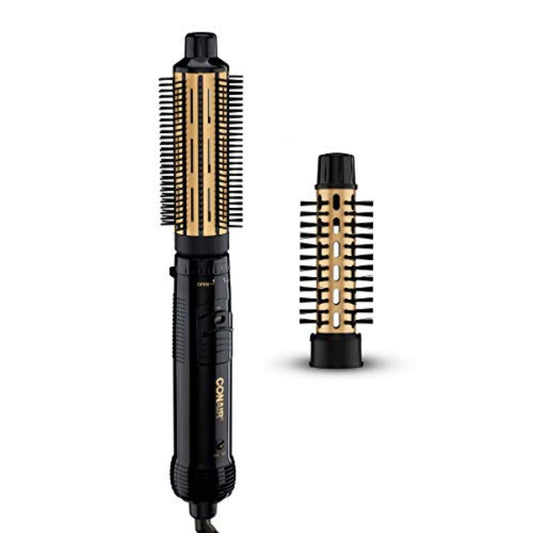 Conair CD160AMR 2-in-1 Hot Air Brush Combo, Black/Gold