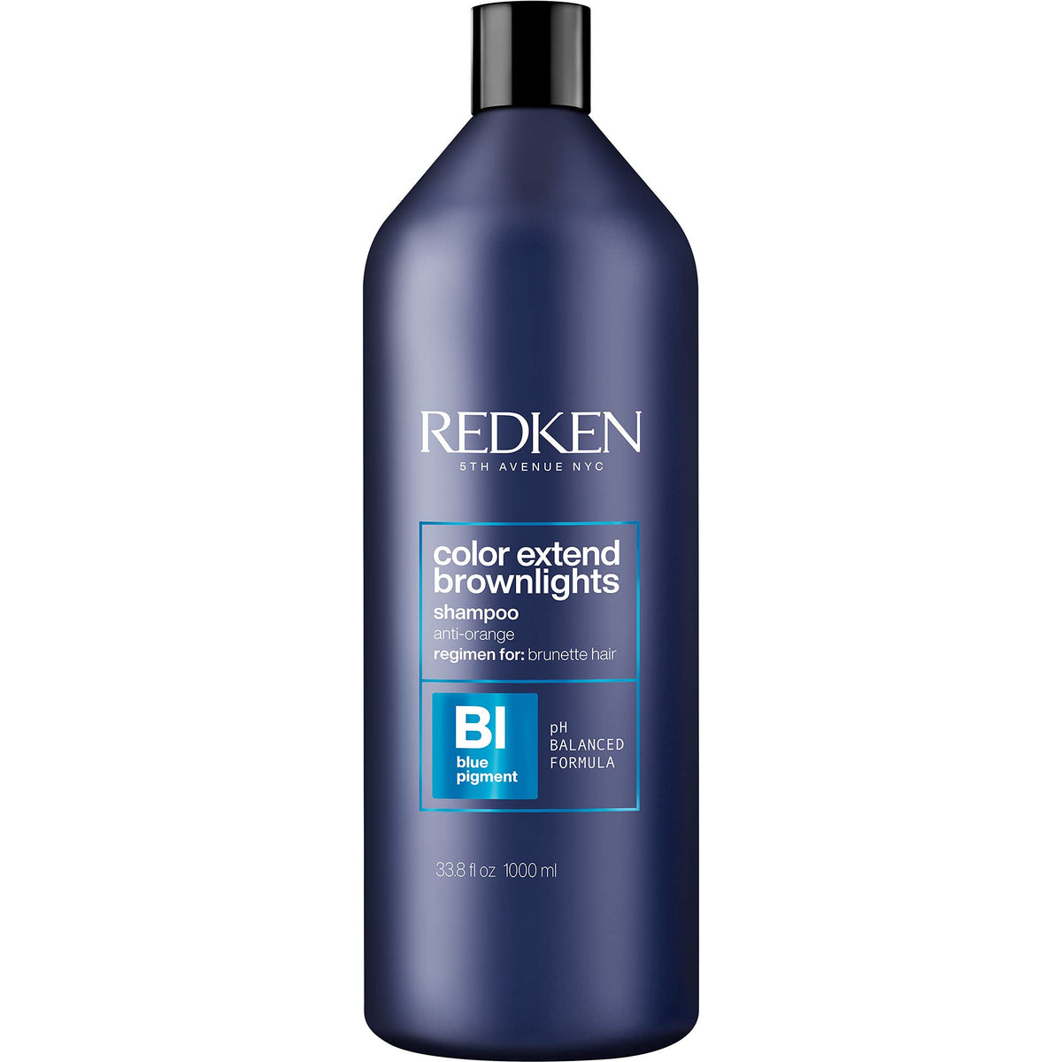 Redken Hair Shampoo, Color Extend Brownlights Blue Shampoo, Hair Toner for Natural and Color-Treated Brunettes, Sulfate Free Shampoo Tones and Removes Brass, 1000 ML