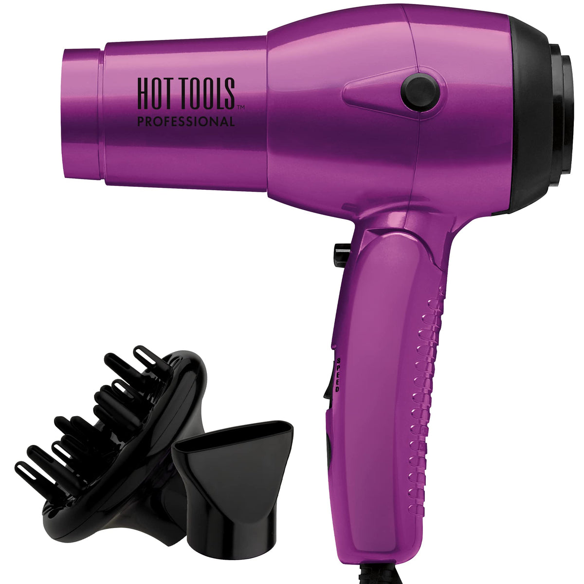 Hot Tools Professional Ht1044 Ionic 1875 Watt Travel Dryer with Folding Handle and Dual Votage , Black