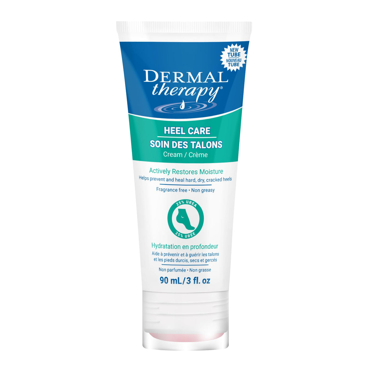 Dermal Therapy Heel Care Cream - Moisturizing Treatment that Repairs and Heals Dry, Rough, Cracked Heels and Feet | 3oz / 90g