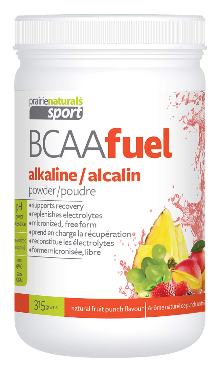 Prairie Naturals BCAA fuel ph balanced Fruit Punch Powder 315 Gram