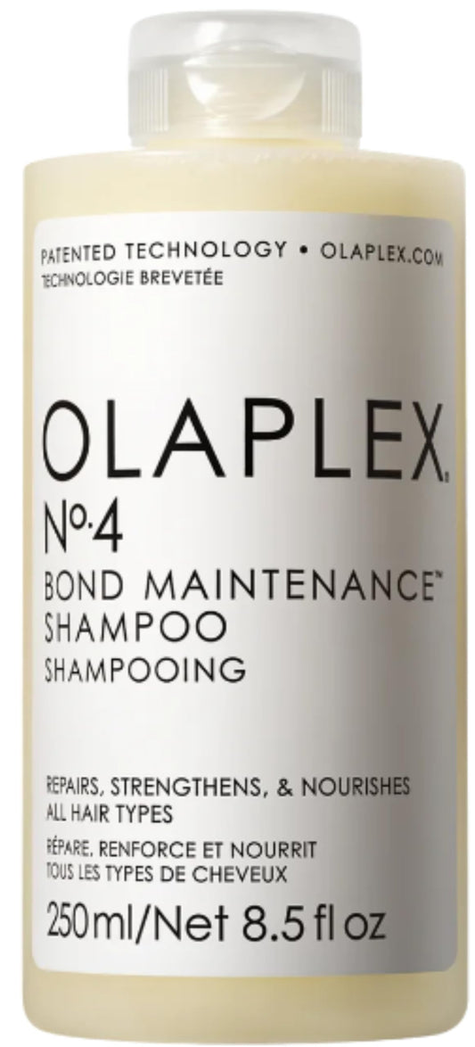 Olaplex No. 4 Bond Maintenance Shampoo, Repairs, Strengthens, & Nourishes All Hair Types, Adds Shine & Leaves Hair Feeling Soft, 250ml
