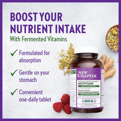 New Chapter Women's Multivitamin for Immune, Beauty + Energy Support with Fermented Nutrients - Every Woman's One Daily, Made with Organic Vegetables & Herbs, Non-GMO, Gluten Free, 30 Count