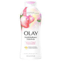 Olay Fresh Outlast Cooling White Strawberry & Mint Body Wash 650mL