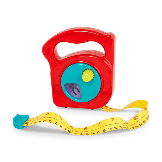 Battat – Toy Measuring Tape – Working Reel & Easy – Hold Handle – Tool Discovery Carousel – Metric & Imperial Units – 2+ Years – Big Tape Measure
