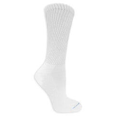 Dr. Scholl's Unisex Diabetes & Circulatory Crew Socks, White, Fit shoe size Women: 4 to 10 and Men: 3 to 9