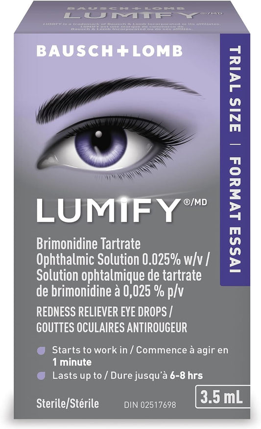 LUMIFY Eye Drops for Red Eyes, Redness Reliever for Brighter Looking Eyes, Works in 1 Minute & Lasts Up to 8 Hours, Eye Drops, 3.5 mL