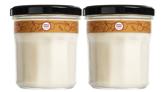 MRS. MEYER'S CLEAN DAY Soy Aromatherapy Candle, 35 Hour Burn Time, Made with Soy Wax and Essential Oils, Limited Edition Apple Cider, 7.2 oz - Pack of 2