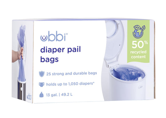 UBBI Plastic Biodegradable Diaper Bags, Purple