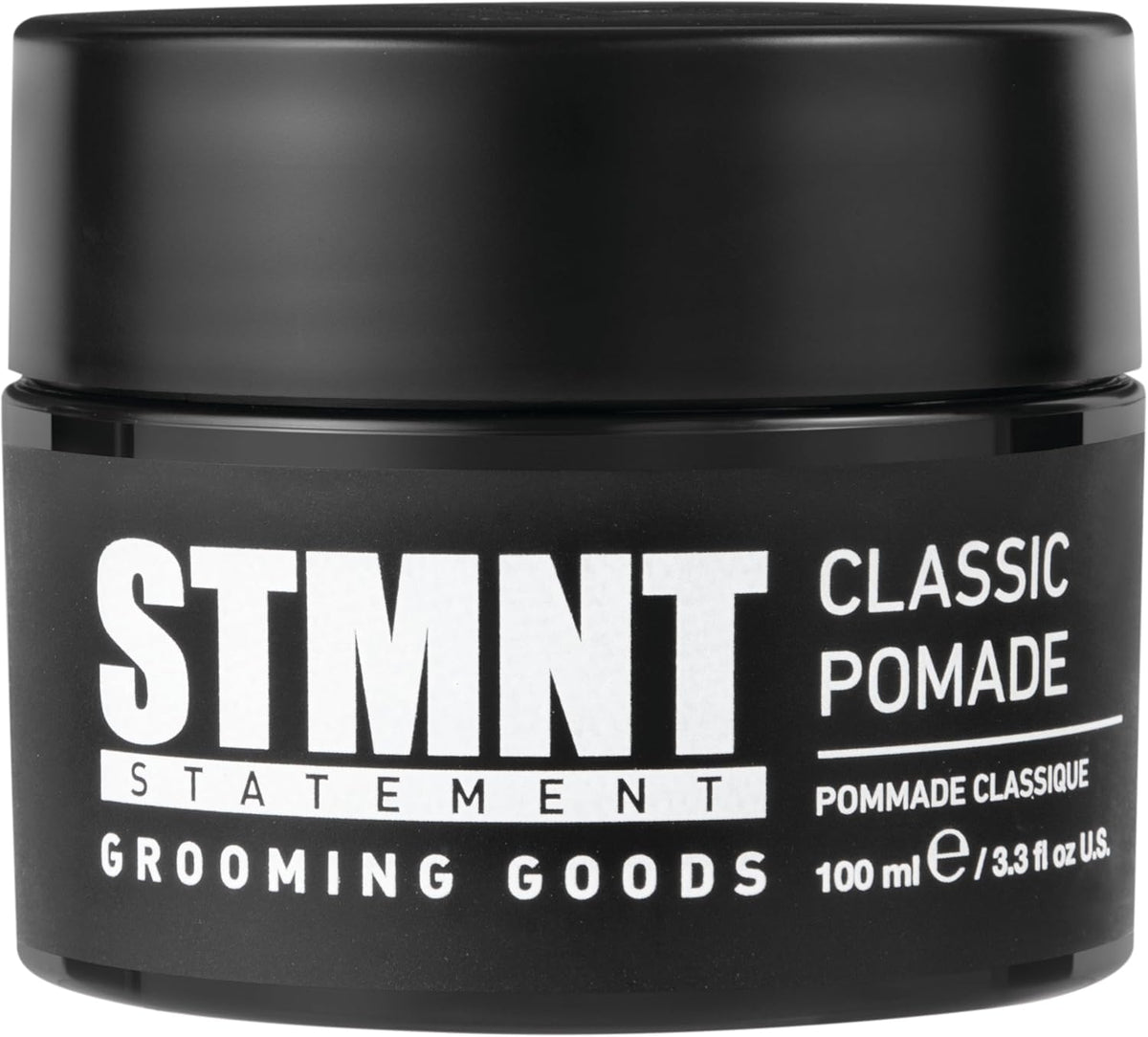 STMNT Grooming Goods Classic Pomade, 3.38 oz | Natural Shine | Strong Control | Easy to Wash Out